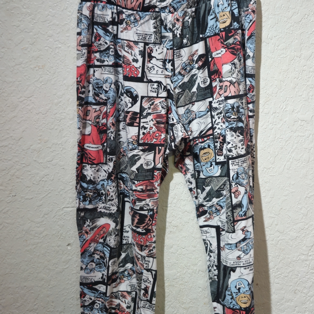 Marvel Graphic Print Apparel Captain America Pajama Pants XL